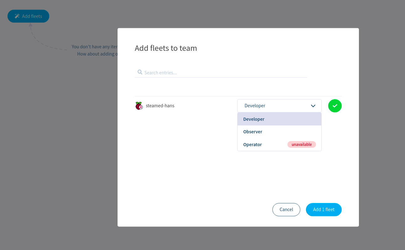 Grant Team Access to fleets