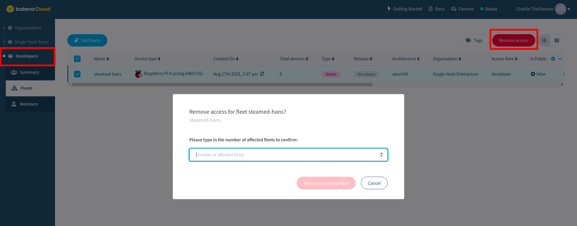 Remove Access to Applications